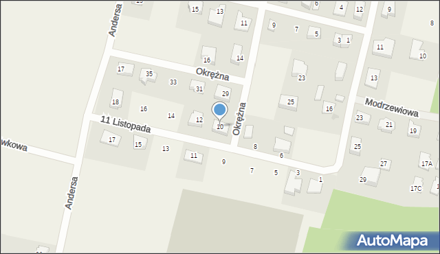 Kębłowo, 11 Listopada, 10, mapa Kębłowo