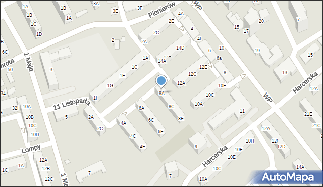 Kędzierzyn-Koźle, 11 Listopada, 8A, mapa Kędzierzyna-Koźle