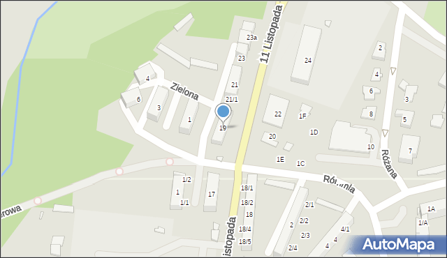 Kłobuck, 11 Listopada, 19, mapa Kłobuck