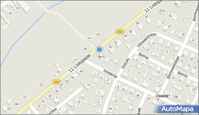 Kłobuck, 11 Listopada, 48, mapa Kłobuck