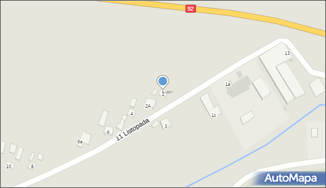 Kłodawa, 11 Listopada, 2, mapa Kłodawa