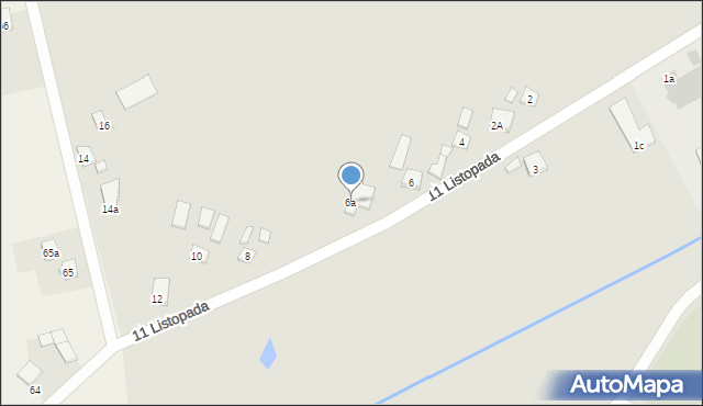 Kłodawa, 11 Listopada, 6a, mapa Kłodawa