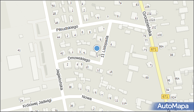 Knyszyn, 11 Listopada, 1, mapa Knyszyn