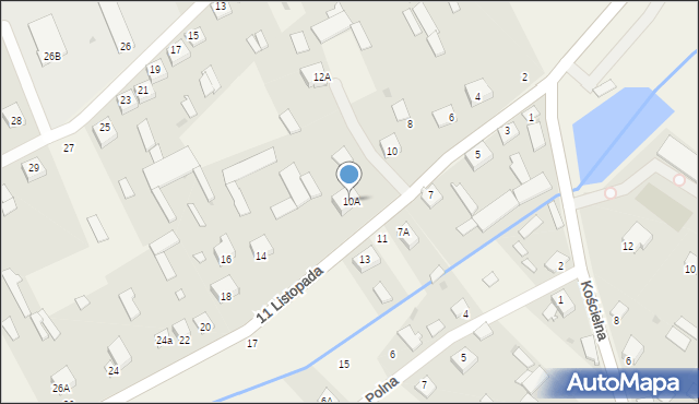 Kołaki Kościelne, 11 Listopada, 10A, mapa Kołaki Kościelne