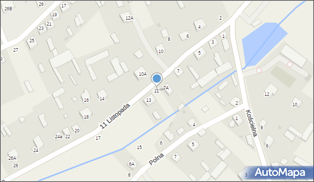 Kołaki Kościelne, 11 Listopada, 11, mapa Kołaki Kościelne