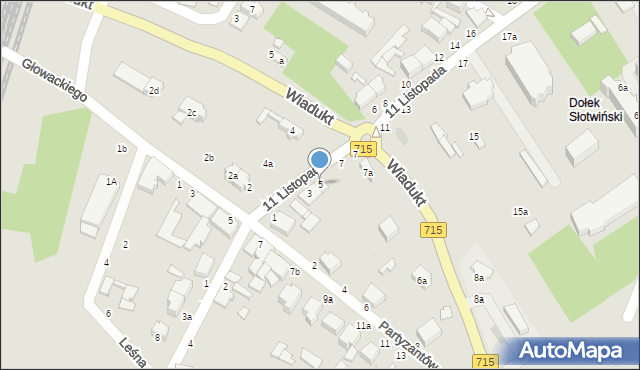 Koluszki, 11 Listopada, 5, mapa Koluszki