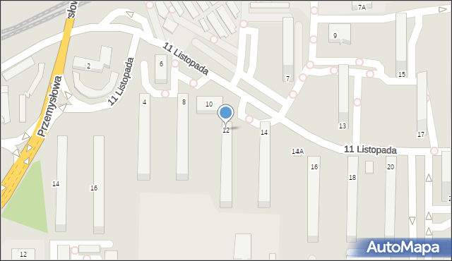 Konin, 11 Listopada, 12, mapa Konina