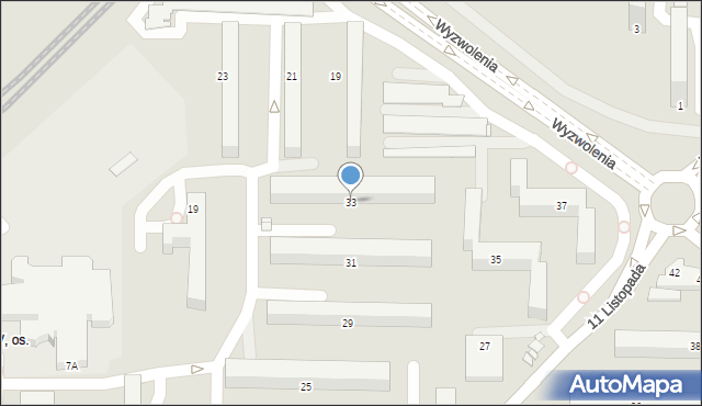 Konin, 11 Listopada, 33, mapa Konina