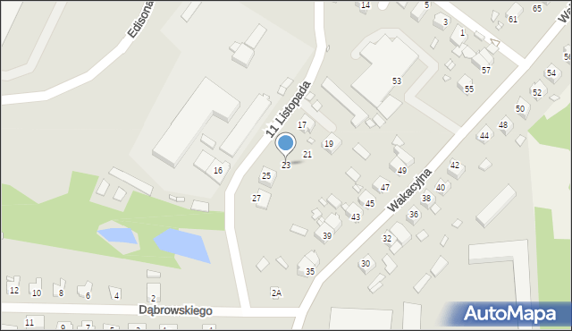 Krosno Odrzańskie, 11 Listopada, 23, mapa Krosno Odrzańskie