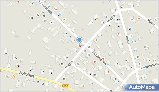 Krynki, 11 Listopada, 21, mapa Krynki