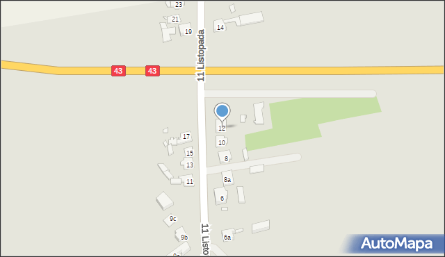 Krzepice, 11 Listopada, 12, mapa Krzepice