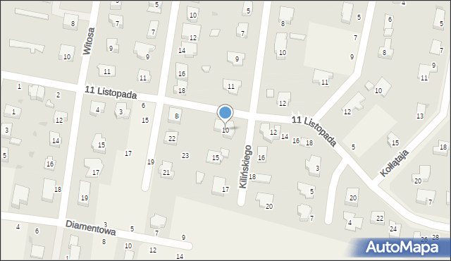 Kunice, 11 Listopada, 10, mapa Kunice