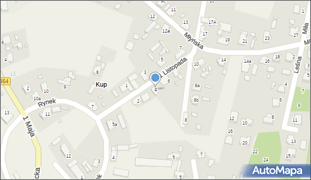 Kup, 11 Listopada, 4, mapa Kup