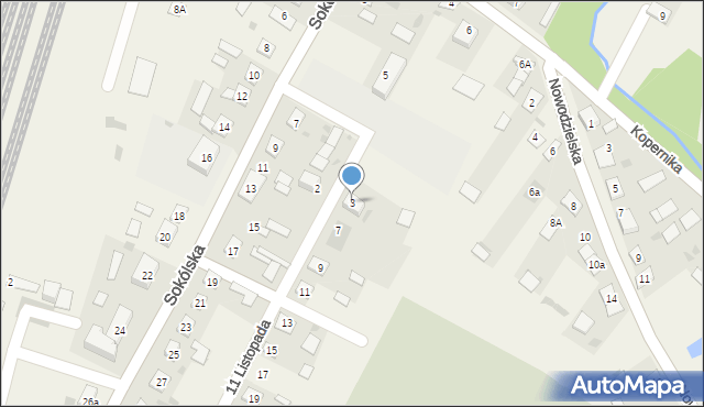 Kuźnica, 11 Listopada, 3, mapa Kuźnica