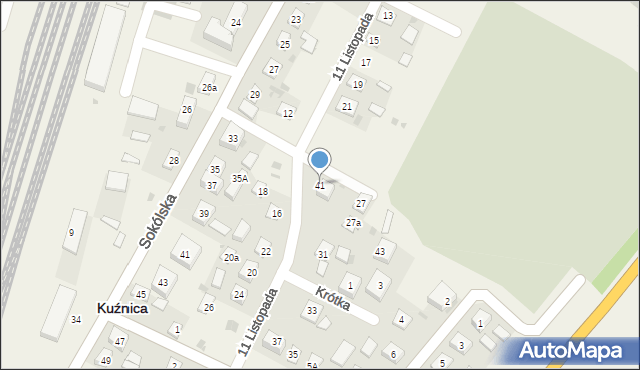 Kuźnica, 11 Listopada, 41, mapa Kuźnica