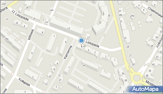 Kwidzyn, 11 Listopada, 5, mapa Kwidzyn