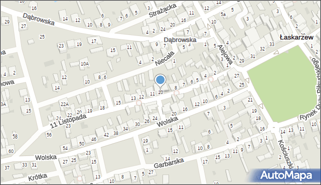 Łaskarzew, 11 Listopada, 10, mapa Łaskarzew