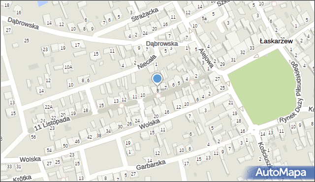 Łaskarzew, 11 Listopada, 8, mapa Łaskarzew