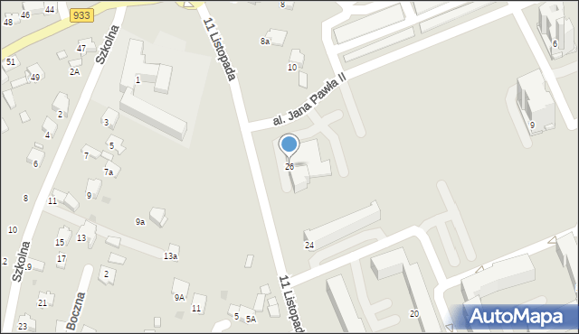 Libiąż, 11 Listopada, 26, mapa Libiąż