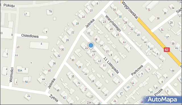 Łochów, 11 Listopada, 19, mapa Łochów