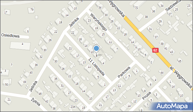 Łochów, 11 Listopada, 8, mapa Łochów