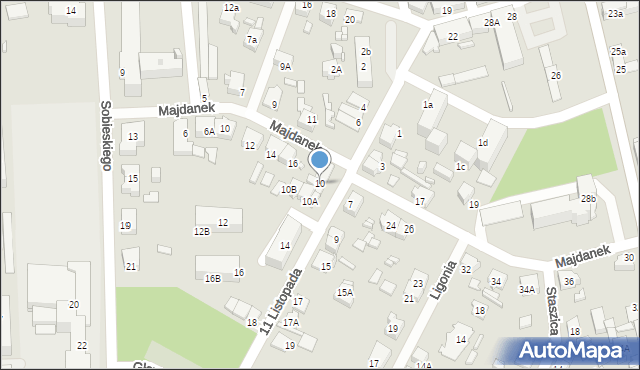 Lubliniec, 11 Listopada, 10, mapa Lubliniec