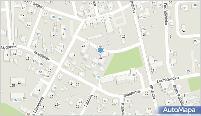 Lubliniec, 11 Listopada, 1d, mapa Lubliniec