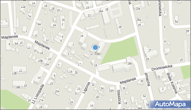 Lubliniec, 11 Listopada, 1e, mapa Lubliniec