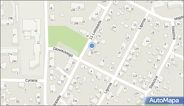 Lubliniec, 11 Listopada, 21, mapa Lubliniec