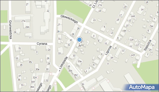 Lubliniec, 11 Listopada, 29, mapa Lubliniec