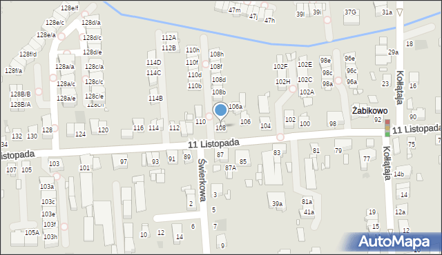 Luboń, 11 Listopada, 108, mapa Luboń