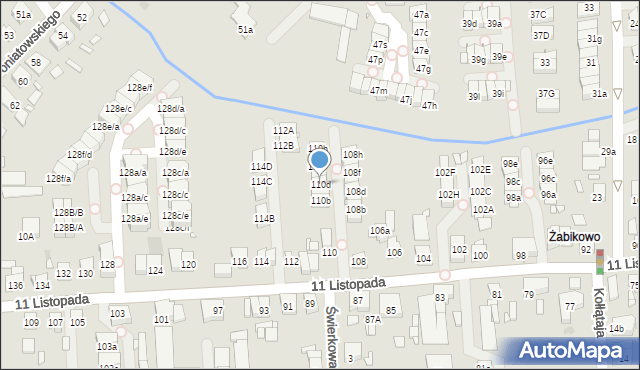 Luboń, 11 Listopada, 110d, mapa Luboń