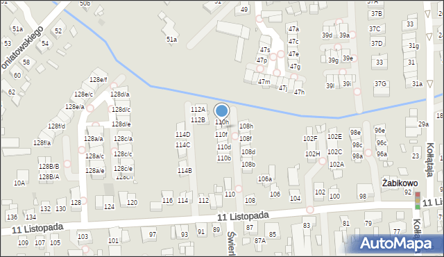 Luboń, 11 Listopada, 110g, mapa Luboń