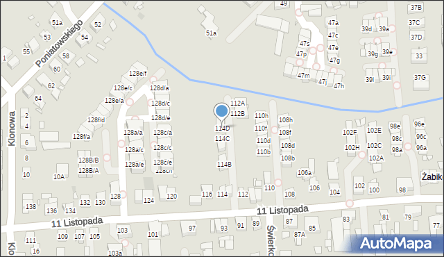 Luboń, 11 Listopada, 114D, mapa Luboń