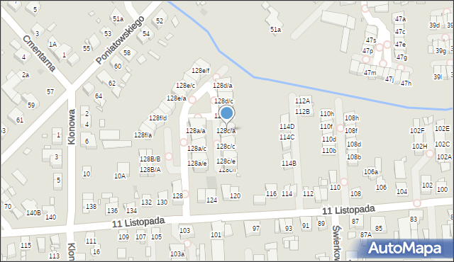 Luboń, 11 Listopada, 128c/a, mapa Luboń