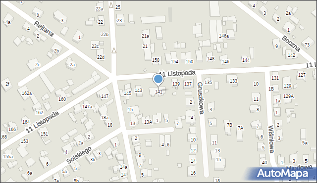 Luboń, 11 Listopada, 141, mapa Luboń