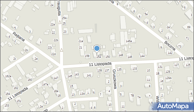 Luboń, 11 Listopada, 158a, mapa Luboń