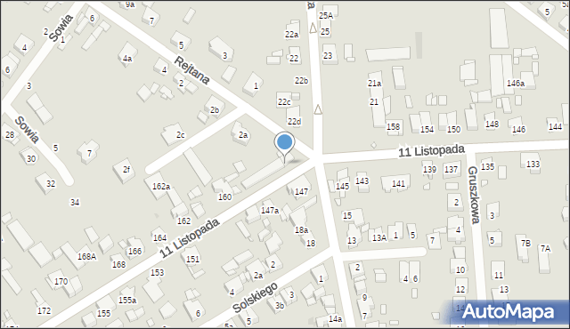 Luboń, 11 Listopada, 160a, mapa Luboń