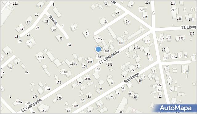 Luboń, 11 Listopada, 164, mapa Luboń