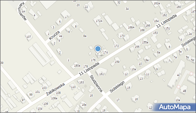 Luboń, 11 Listopada, 176a, mapa Luboń