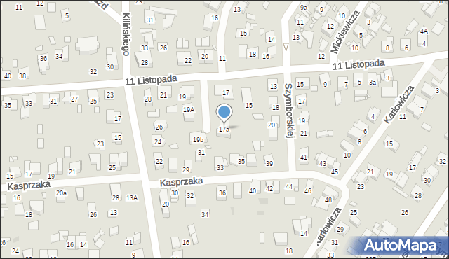Luboń, 11 Listopada, 17a, mapa Luboń