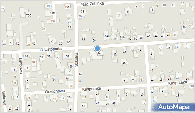 Luboń, 11 Listopada, 51/49, mapa Luboń