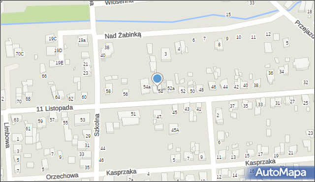 Luboń, 11 Listopada, 54b, mapa Luboń