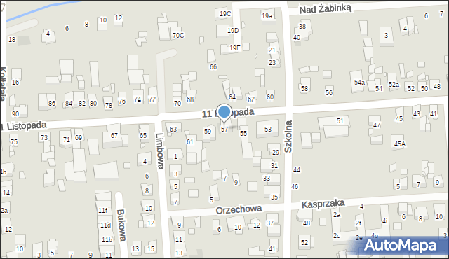 Luboń, 11 Listopada, 57, mapa Luboń