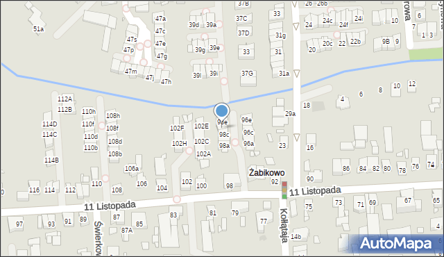 Luboń, 11 Listopada, 98d, mapa Luboń