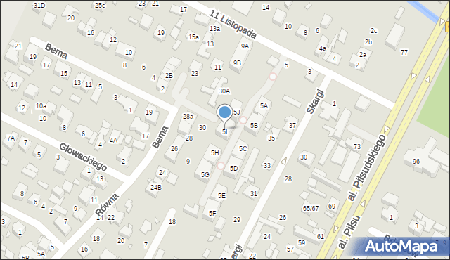 Marki, 11 Listopada, 5I, mapa Marki