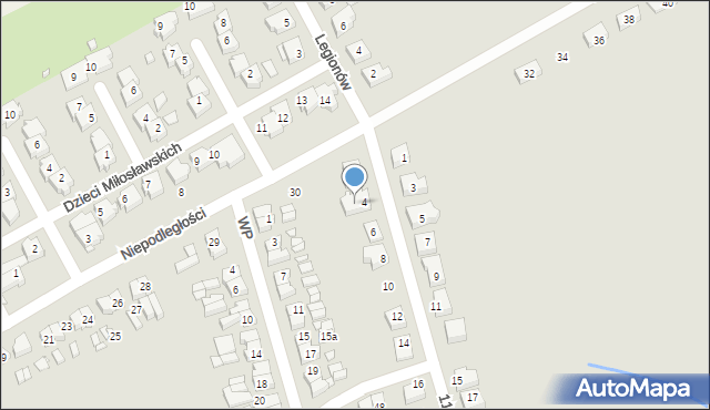 Miłosław, 11 Listopada, 4A, mapa Miłosław