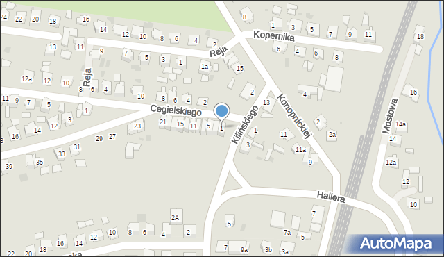 Mogilno, 11 Listopada, 1, mapa Mogilno