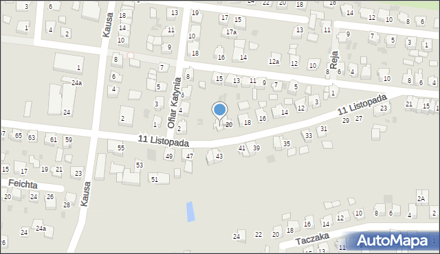 Mogilno, 11 Listopada, 22, mapa Mogilno