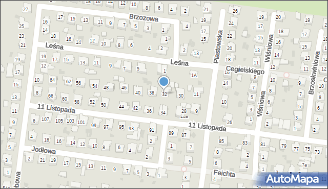 Mogilno, 11 Listopada, 32, mapa Mogilno